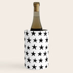 Star Pattern Black On White Wine Chiller Gallery Image 3