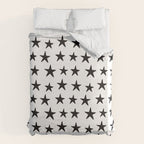 Star Pattern Black On White Duvet Cover Gallery Image 6