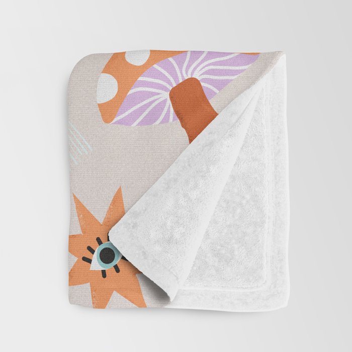 Pastel Nostalgic Doodles - Retro Teen Pattern Throw Blanket Gallery Image 3
