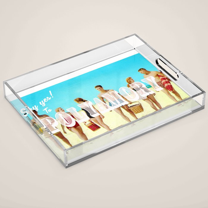 Say yes! To Polyamory Acrylic Tray Gallery Image 1