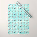 Robot in Town Wrapping Paper Gallery Image 1