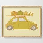 Wandering bug adventure mobile retro surf art by surfy birdy Serving Tray Gallery Image 1