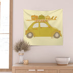 Wandering bug adventure mobile retro surf art by surfy birdy Wall Tapestry Gallery Image 2