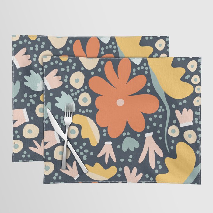 Orange flowers Placemat Gallery Image 1