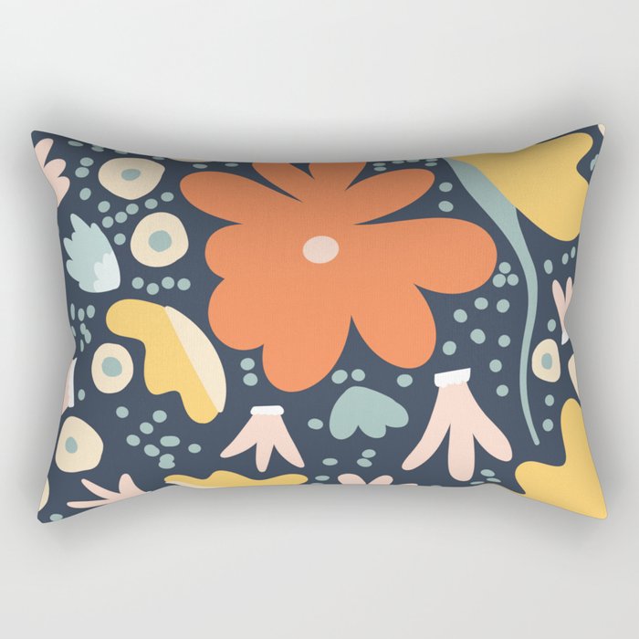 Orange flowers Rectangular Pillow Gallery Image 2