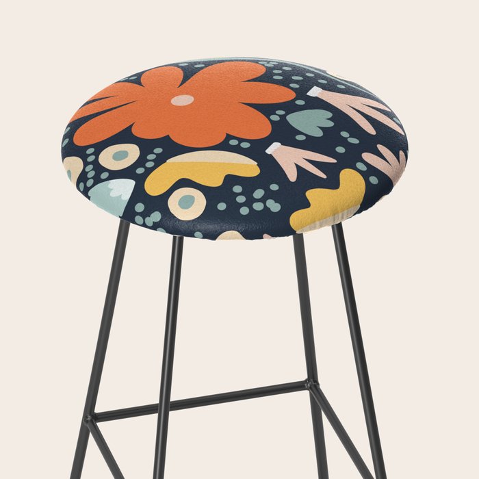 Orange flowers Stool Gallery Image 2