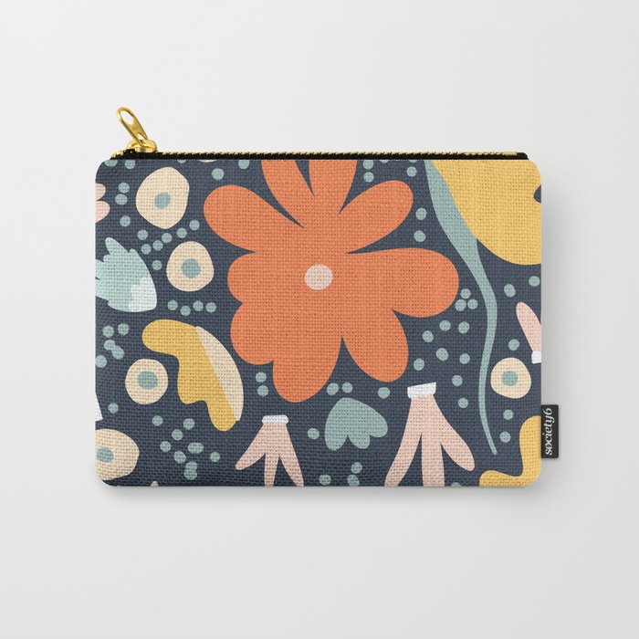 Orange flowers Carry All Pouch Gallery Image 1