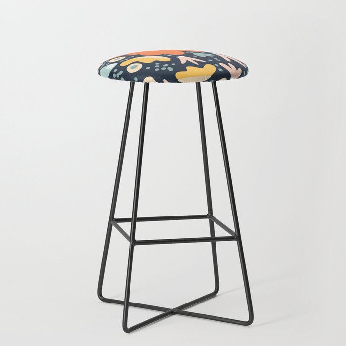 Orange flowers Stool Gallery Image 1