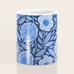 Folk Floral Blossoms in Midnight Blue Coffee Mug Gallery Image 4