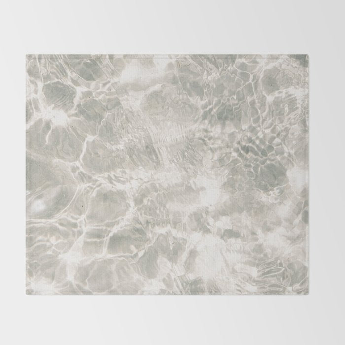 Clear water | beach fine art photography | sea wave and sand Throw Blanket Gallery Image 2