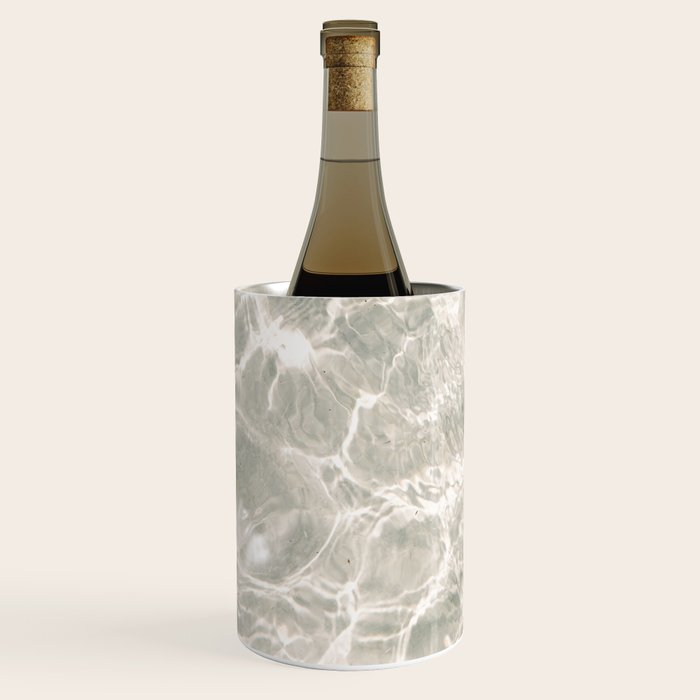 Clear water | beach fine art photography | sea wave and sand Wine Chiller Gallery Image 2