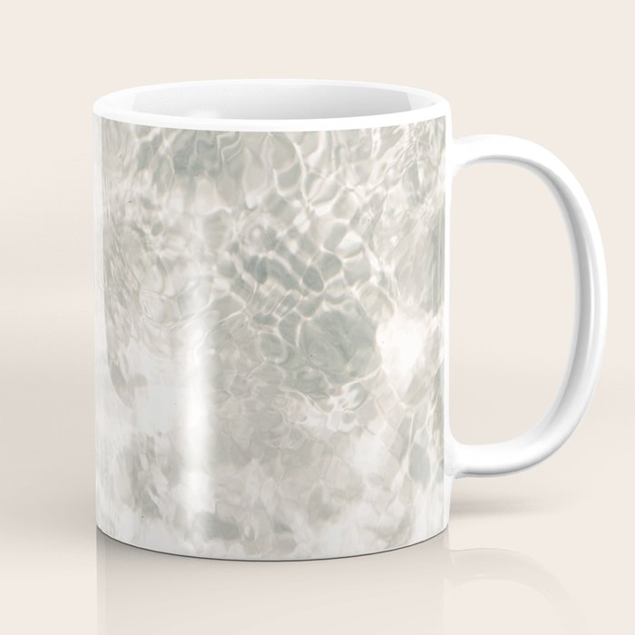 Clear water | beach fine art photography | sea wave and sand Coffee Mug Gallery Image 1