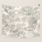Clear water | beach fine art photography | sea wave and sand Wall Tapestry Gallery Image 4