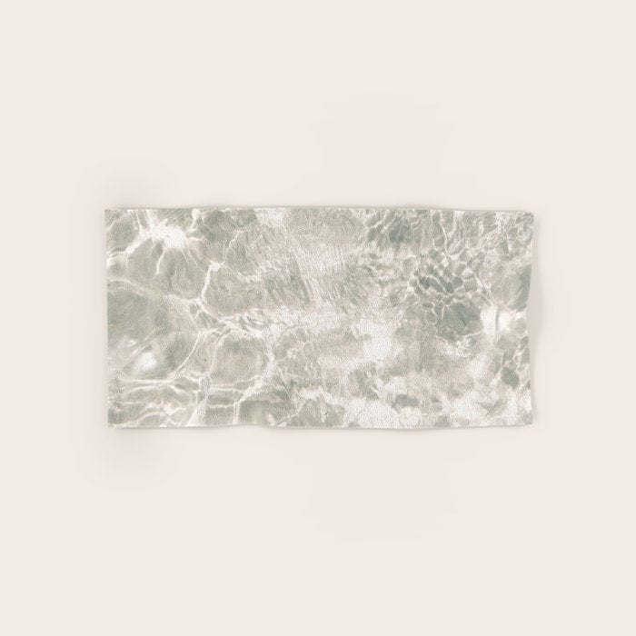 Clear water | beach fine art photography | sea wave and sand Bath Towel Gallery Image 1