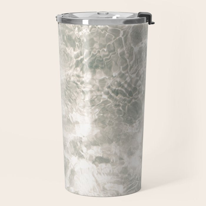 Clear water | beach fine art photography | sea wave and sand Travel Mug Gallery Image 2