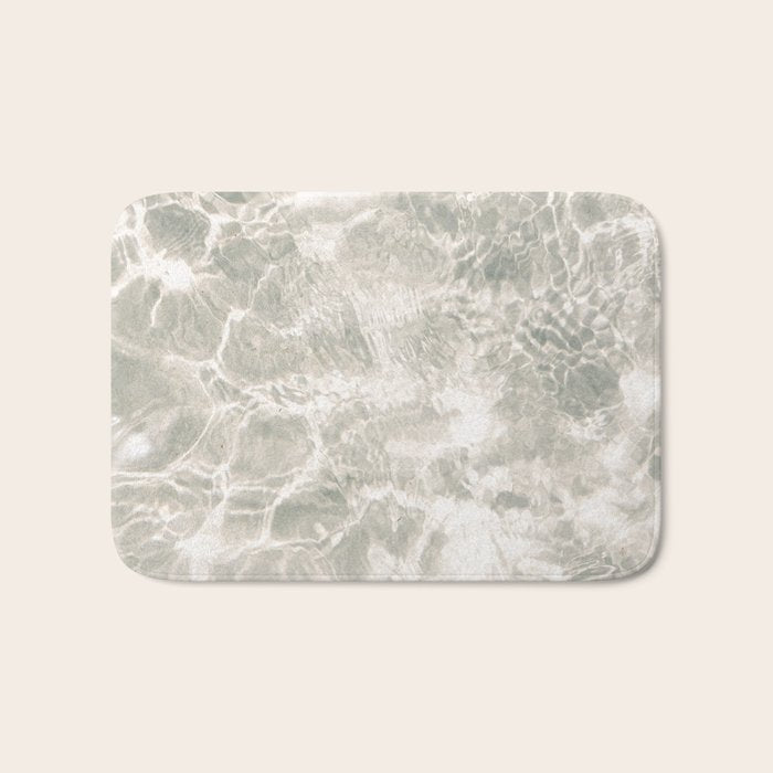 Clear water | beach fine art photography | sea wave and sand Bath Mat Gallery Image 1
