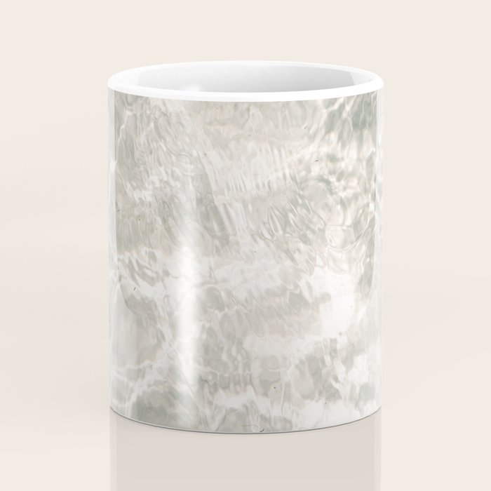 Clear water | beach fine art photography | sea wave and sand Coffee Mug Gallery Image 4