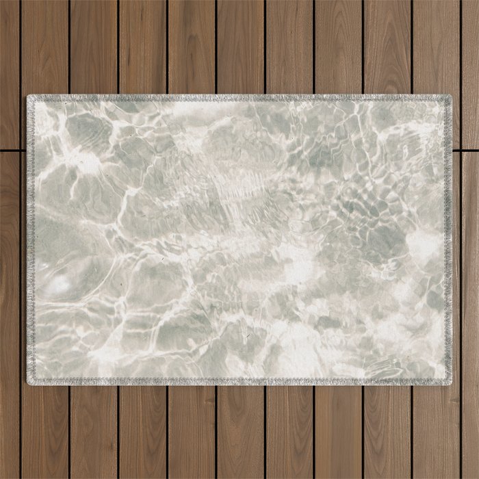Clear water | beach fine art photography | sea wave and sand Outdoor Rug Gallery Image 1