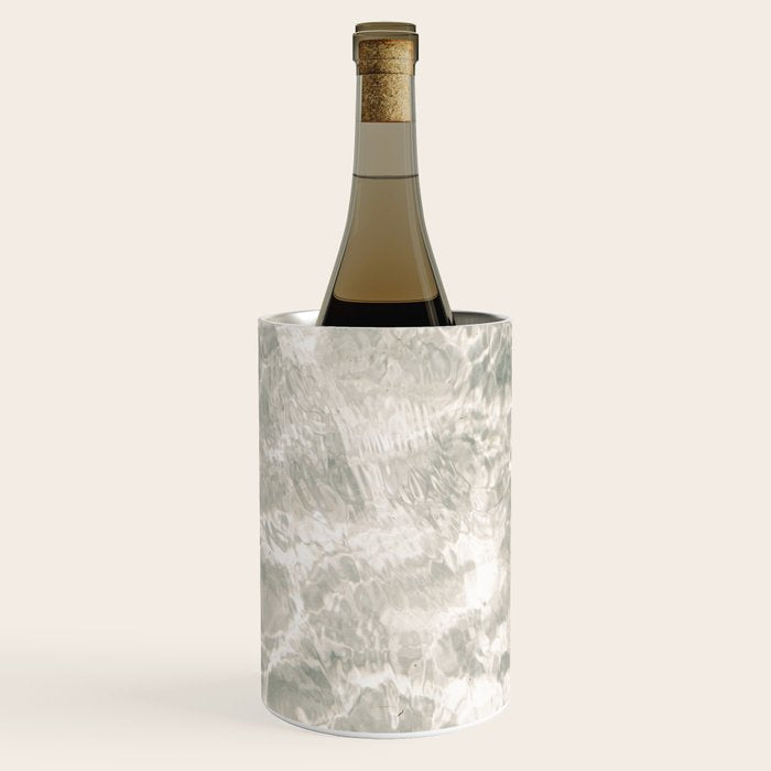 Clear water | beach fine art photography | sea wave and sand Wine Chiller Gallery Image 1