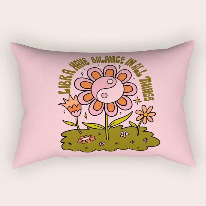 Libra Flower Rectangular Pillow Gallery Image 1