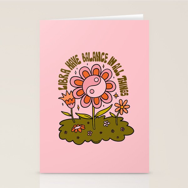 Libra Flower Stationery Card Gallery Image 2
