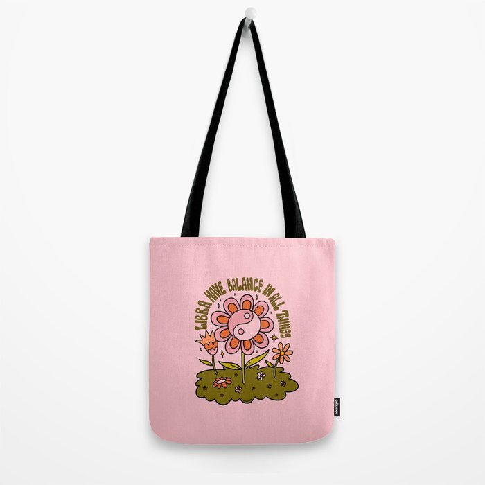 Libra Flower Tote Bag Gallery Image 2