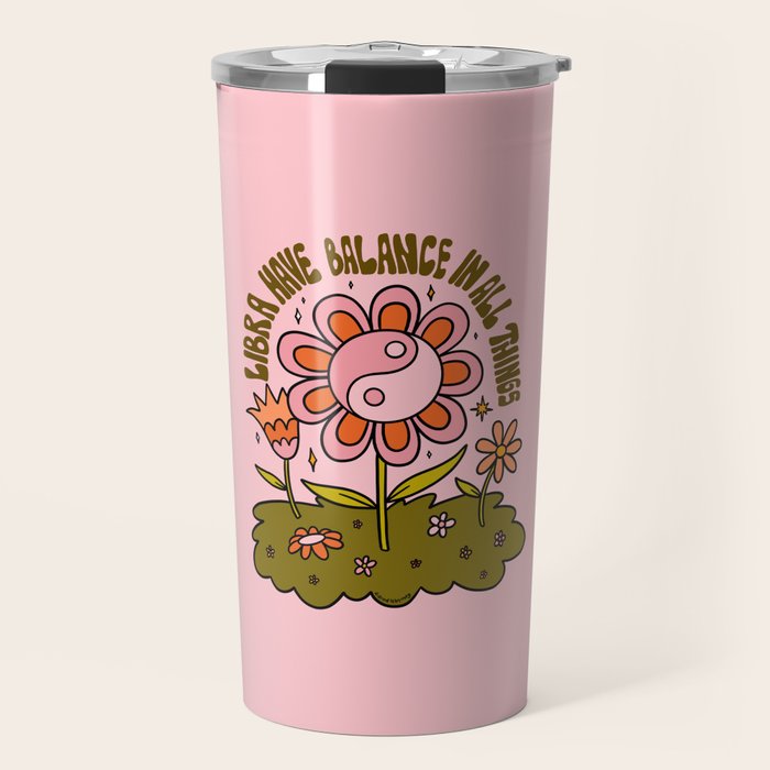 Libra Flower Travel Mug Gallery Image 1