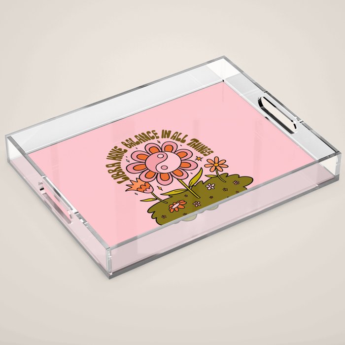 Libra Flower Acrylic Tray Gallery Image 1