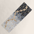 Soft Blue Gradient Cubes Yoga Mat Gallery Image 1