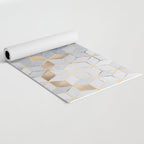 Soft Blue Gradient Cubes Yoga Mat Gallery Image 2