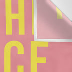 To The Dance Floor Left Arrow (Pink Yellow) Wall Tapestry Gallery Image 3
