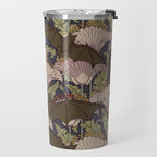 Vintage Art Deco Bat and Flowers Travel Mug Gallery Image 2