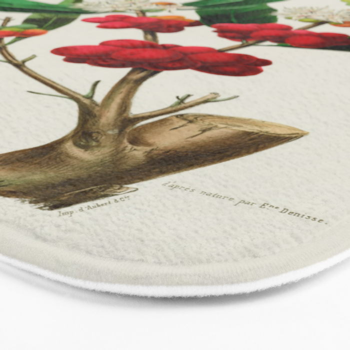 Coffee plant by Étienne Denisse from "Flore d'Amérique" (1843)  Bath Mat Gallery Image 3