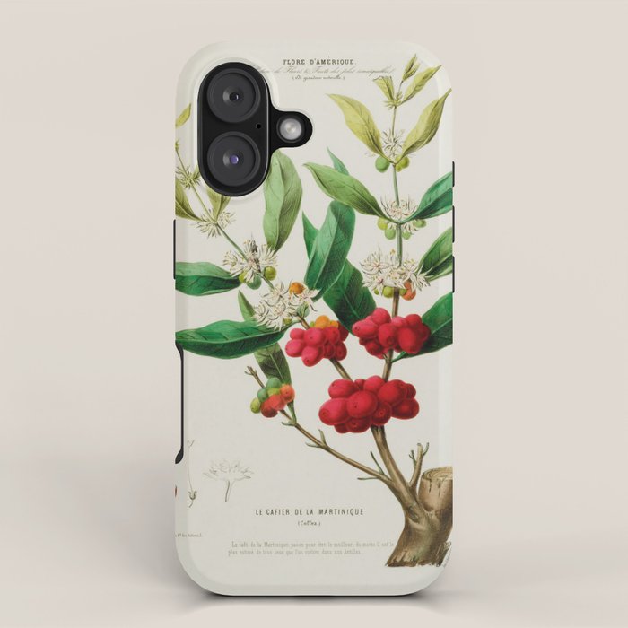 Coffee plant by Étienne Denisse from "Flore d'Amérique" (1843)  iPhone Case Gallery Image 1