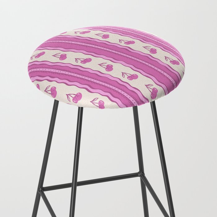 Cherry Wave Stripe Stool Gallery Image 2