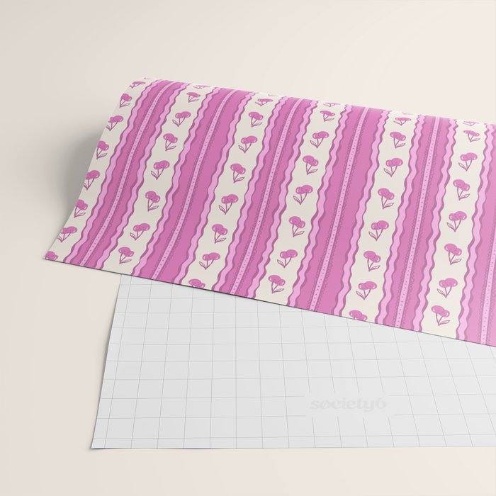 Cherry Wave Stripe Wrapping Paper Gallery Image 2