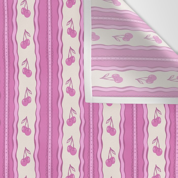 Cherry Wave Stripe Wall Tapestry Gallery Image 3