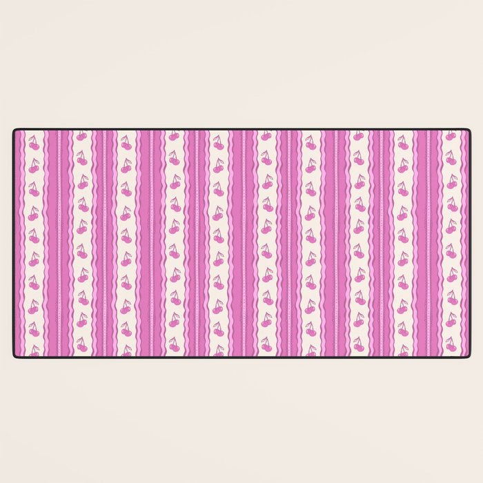 Cherry Wave Stripe Desk Mat Gallery Image 3