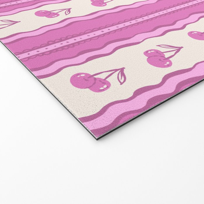 Cherry Wave Stripe Welcome Mat Gallery Image 2