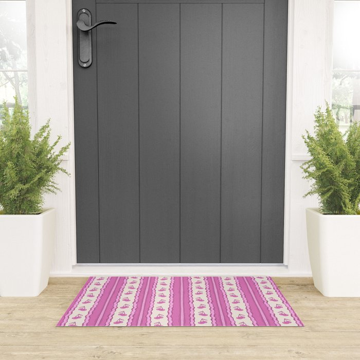 Cherry Wave Stripe Welcome Mat Gallery Image 3