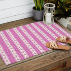 Cherry Wave Stripe Outdoor Rug Gallery Image 2