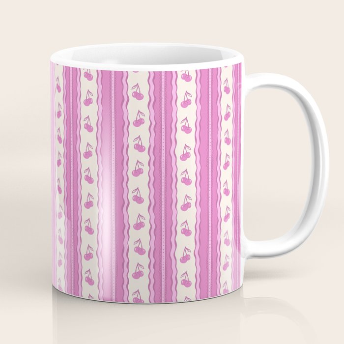 Cherry Wave Stripe Coffee Mug Gallery Image 1