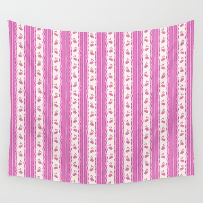 Cherry Wave Stripe Wall Tapestry Gallery Image 4