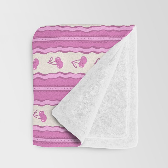 Cherry Wave Stripe Throw Blanket Gallery Image 3