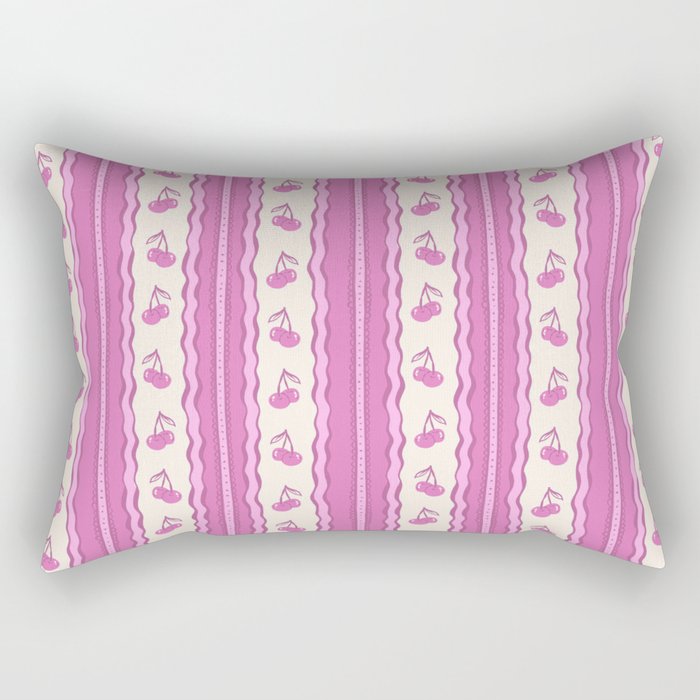 Cherry Wave Stripe Rectangular Pillow Gallery Image 2