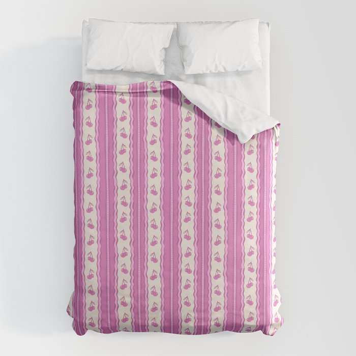 Cherry Wave Stripe Duvet Cover Gallery Image 6