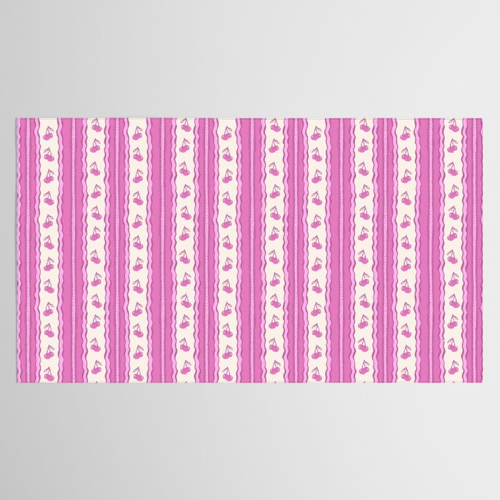 Cherry Wave Stripe Tablecloth Gallery Image 2