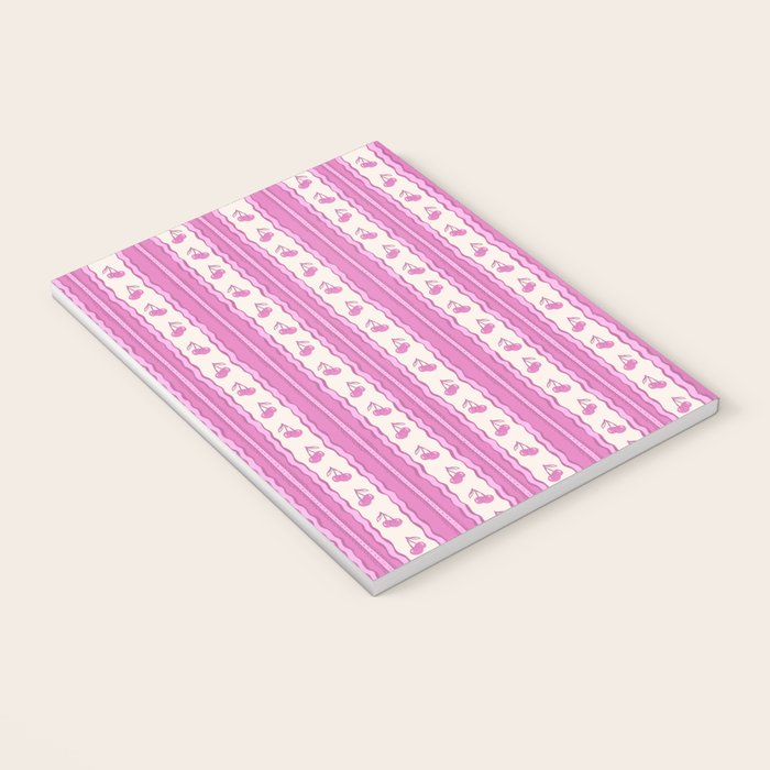 Cherry Wave Stripe Notebook Gallery Image 3