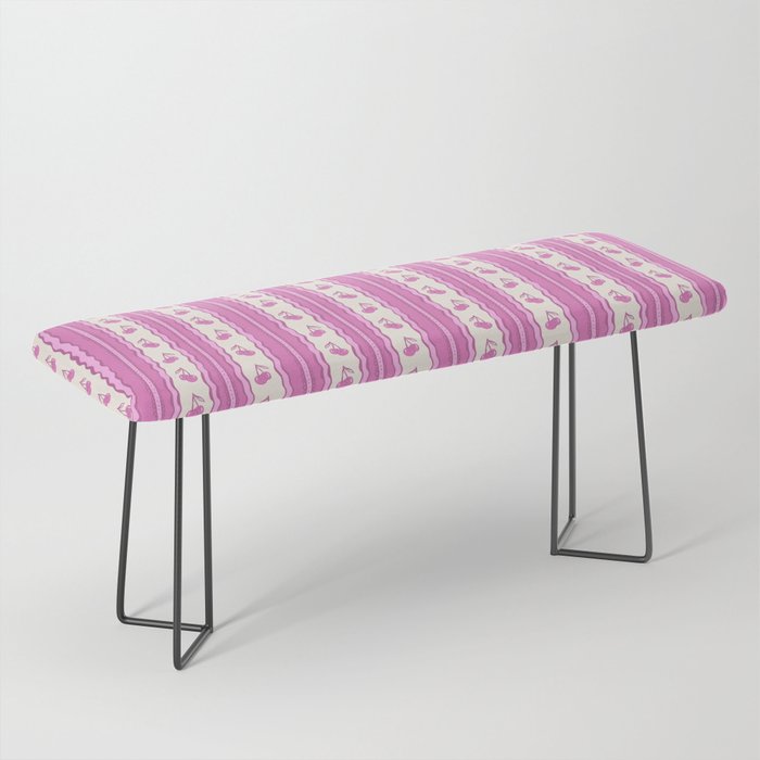 Cherry Wave Stripe Bench Gallery Image 1