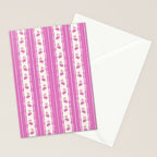 Cherry Wave Stripe Stationery Card Gallery Image 2